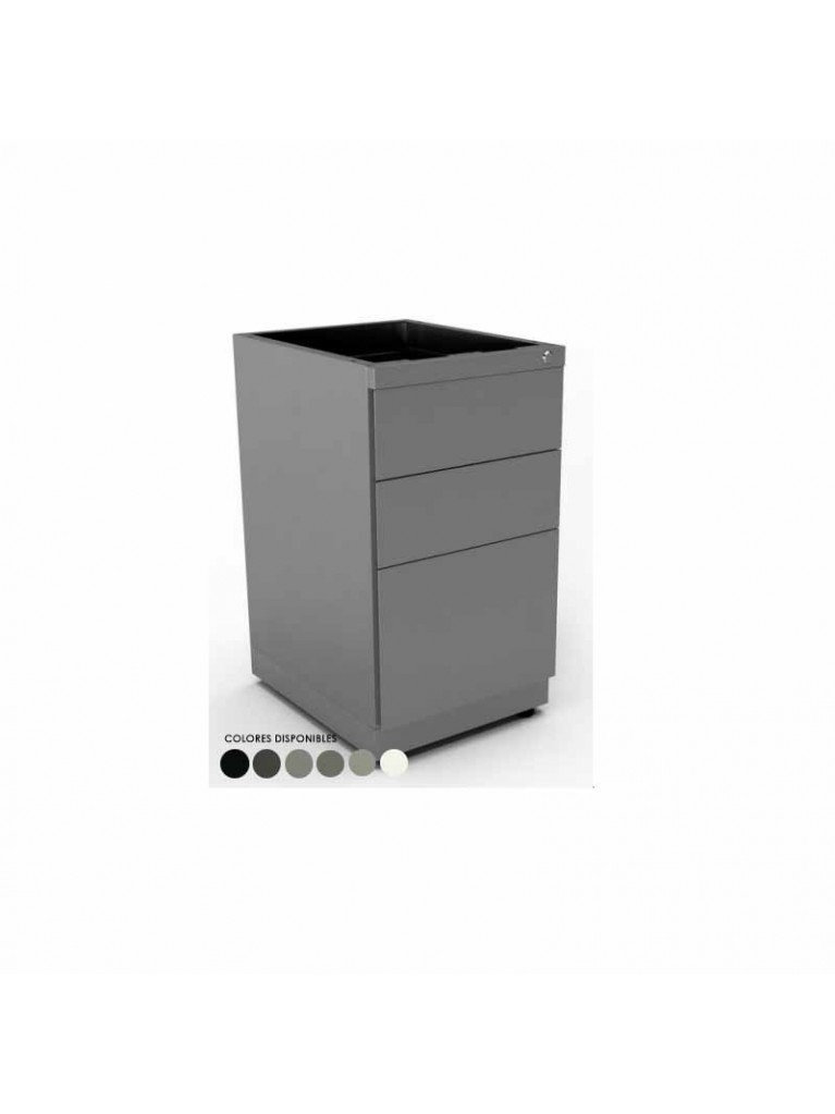 Cajonera Metálica Mob 2C1K, Sin ruedas