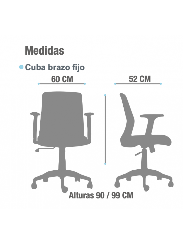 Silla Cuba Negra Br fijo