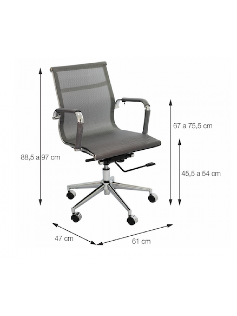 Silla Carson Baja Gris