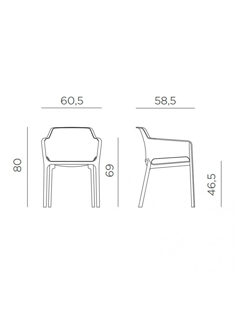 Silla Net Grafito