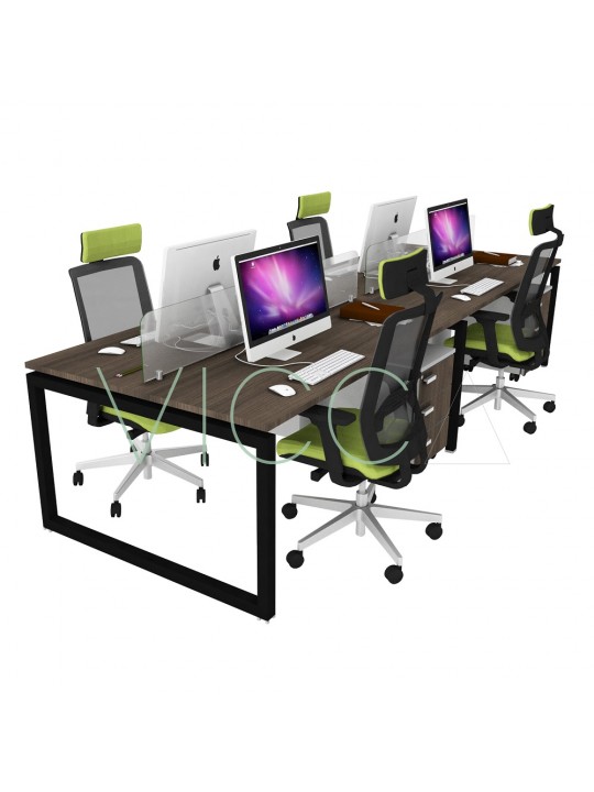 Estacion Trabajo Grupal 4 Personas Corchete Cerrado