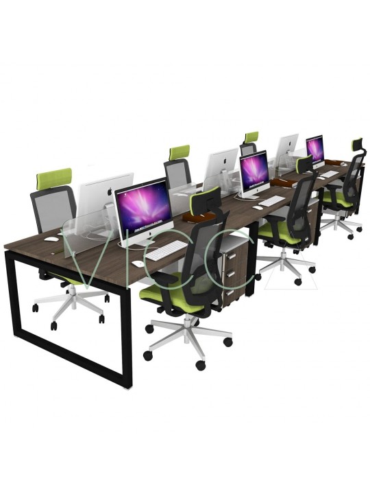 Estacion Trabajo Grupal 6 Personas Corchete Cerrrado