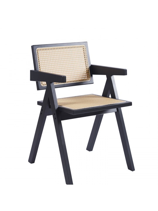 Sitial Chandigarh Madera Negra  / Rattan