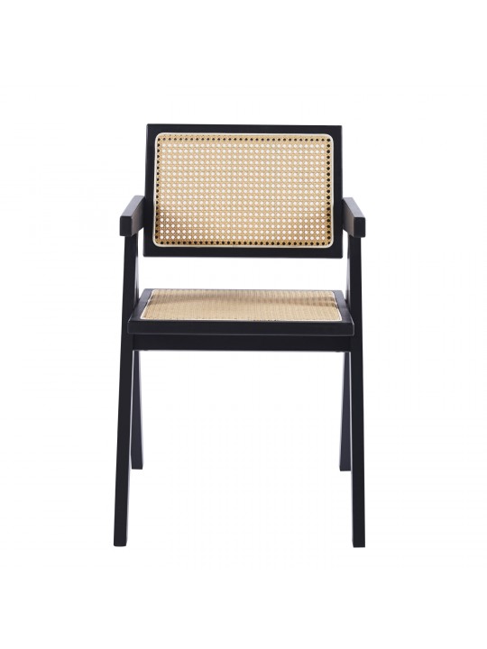 Sitial Chandigarh Madera Negra  / Rattan