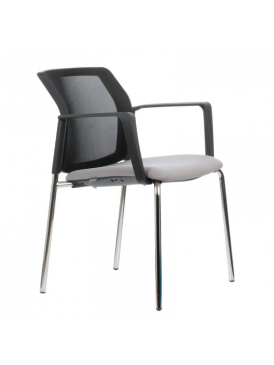 Silla Logan Respaldo Malla Asiento Tapizado 