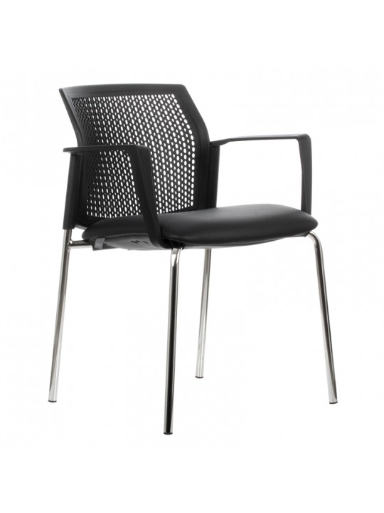 Silla Logan Respaldo Polipropileno Asiento Tapizado